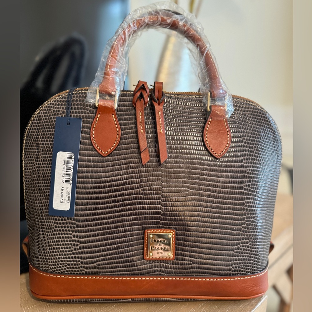 New. Never used. Dooney & Bourke Zip Zip Satchel.